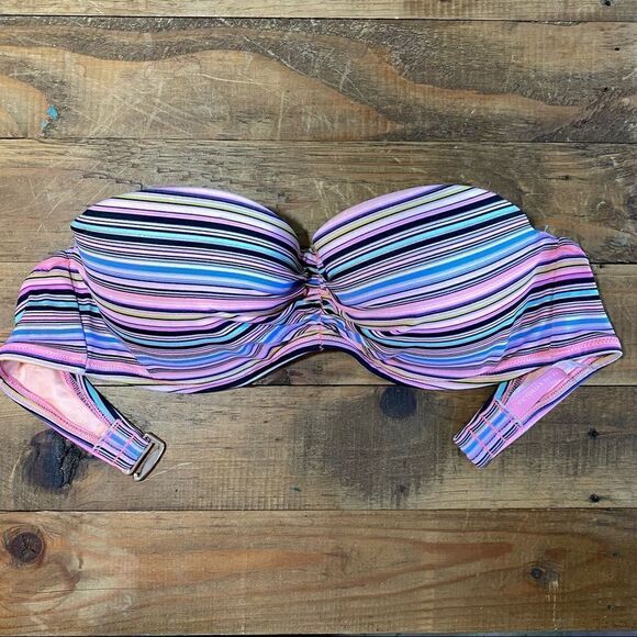 VS Pastel Strips Swim Top - Picture 1 of 2